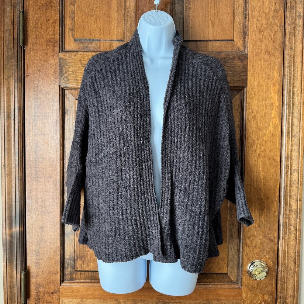 Barefoot Dreams #2 Gray Open Cardi w/Short Dolman Sleeves S/M
